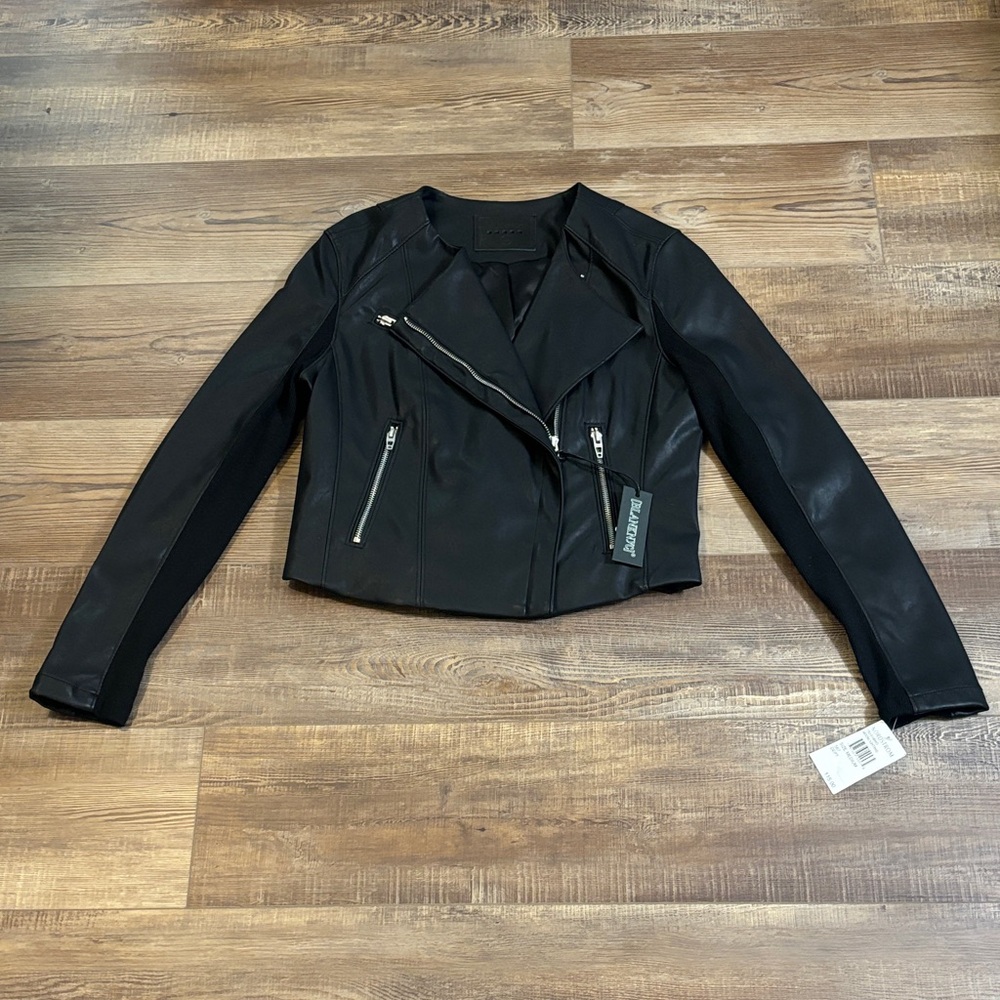 Blank NYC Black Leather Moto Jacket - Picture 2 of 5
